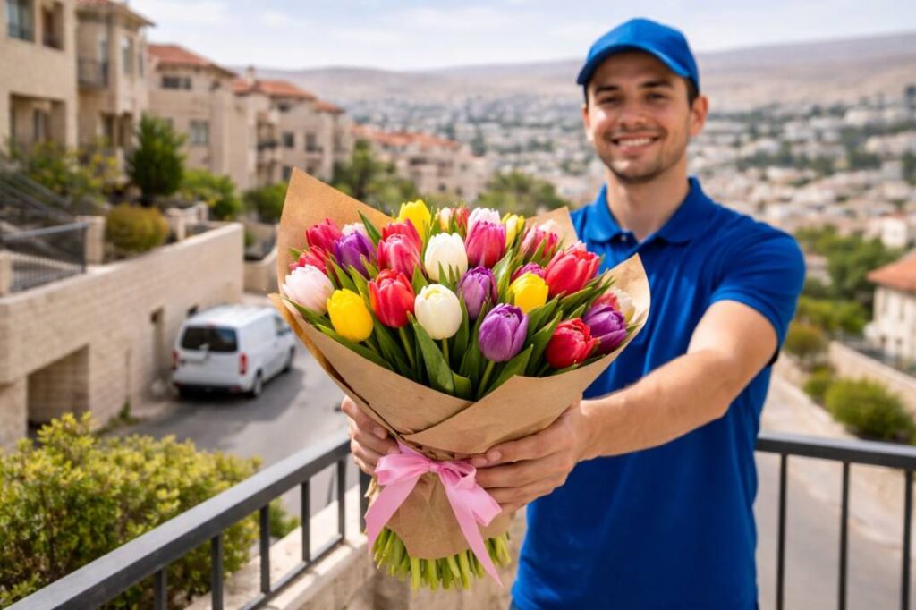 משלוח פרחים במעלה אדומים